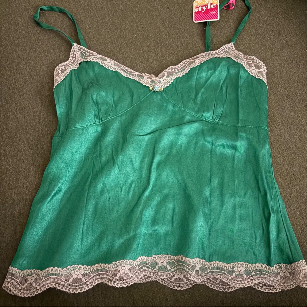 Y2K NWT Old Navy Green Lingerie Top